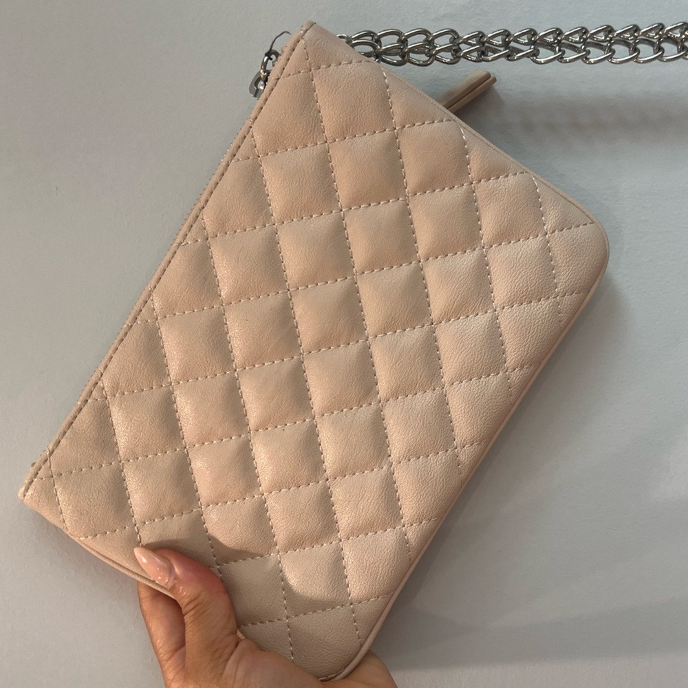 Express Blush/ Nude wristlet clutch